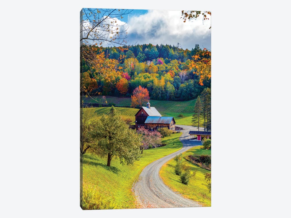 Farm In Woodstock Vermont New England In Autumn by Susanne Kremer 1-piece Canvas Artwork