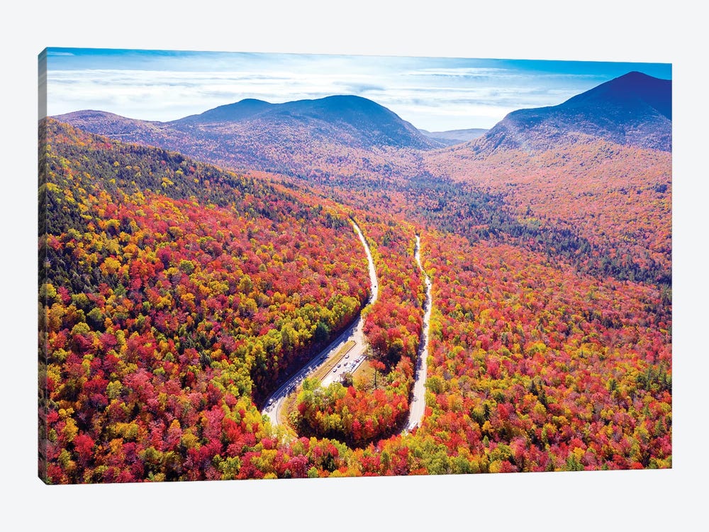 Kancamangus Highway New Hampshire Aerial View by Susanne Kremer 1-piece Canvas Art