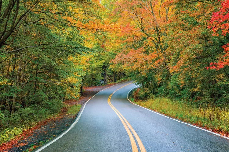 Smugglers Notch In Autumn,Vermont