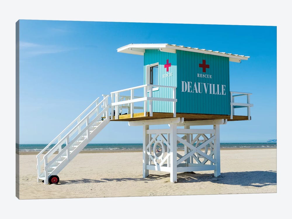 Lifeguardhouse At The Beach In Deauville, Normandy , France by Susanne Kremer 1-piece Canvas Wall Art