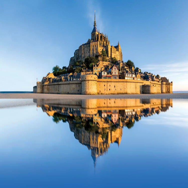 Mont Saint Michel Reflections Normandy France
