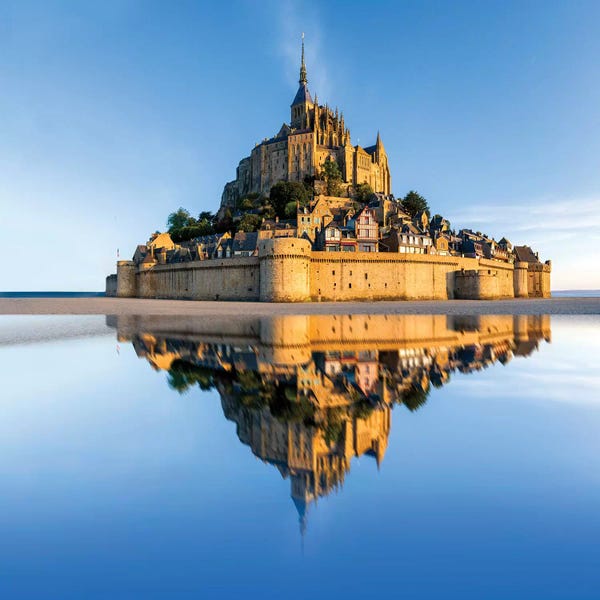 Mont Saint Michel Reflections Normandy France