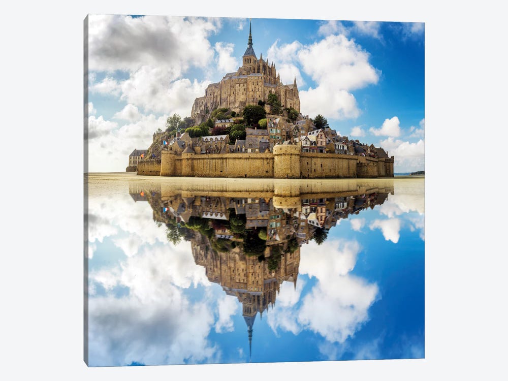 Dreamy Reflections Mont St Michel Normandy France by Susanne Kremer 1-piece Art Print