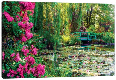 Monets Garden With Flowers In Giverny France Canvas Art Print - Normandy