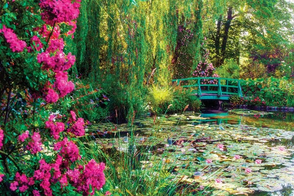 Water Lilies Collection: Monets Garden With Flowers In Giverny France by Susanne Kremer