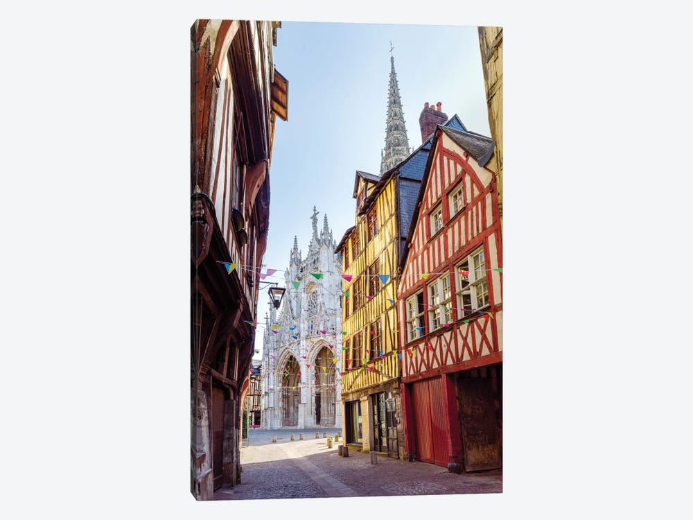 Colorful Houses Historic Center Rouen France by Susanne Kremer 1-piece Canvas Print