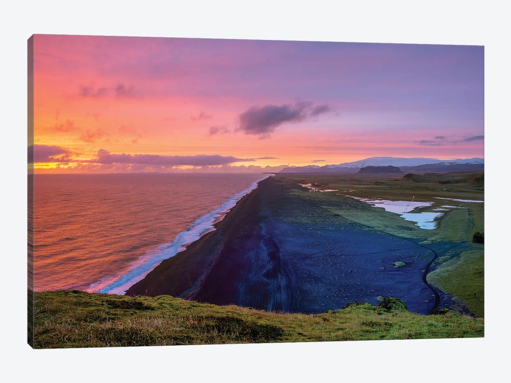 Cape Dyrholaey Sunset  by Susanne Kremer 1-piece Art Print