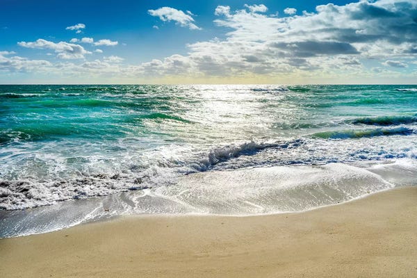 Hyperreal Landscape Photography: Silent Beach Waves Hollywood Florida by Susanne Kremer