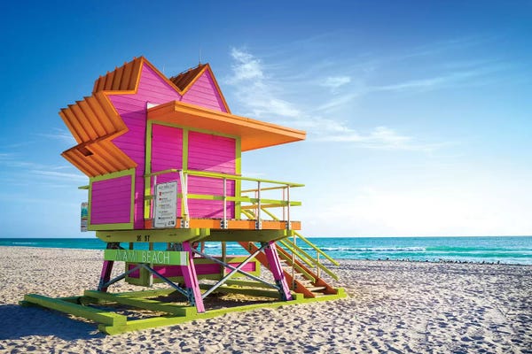 Miami Beach: Pink Morning, Miami Beach Florida by Susanne Kremer