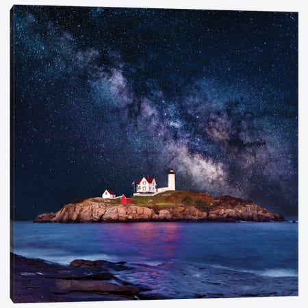 Cape Neddick, Nubble Lighthouse  Canvas Print #SKR34} by Susanne Kremer Canvas Art