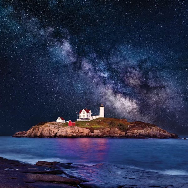 Hyperreal Landscape Photography: Cape Neddick, Nubble Lighthouse  by Susanne Kremer