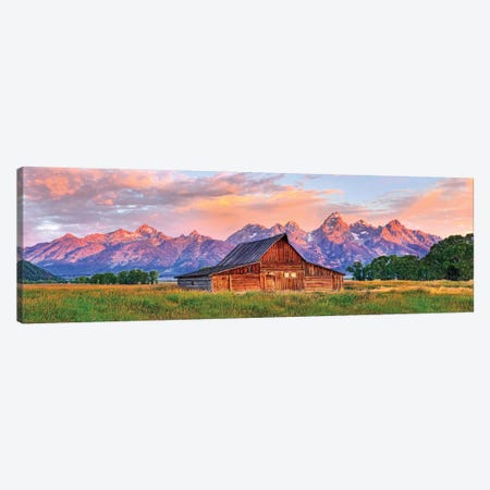 Grand Teton Morning Glow,Grand Teton National Park, Wyoming Canvas Print #SKR351} by Susanne Kremer Canvas Print