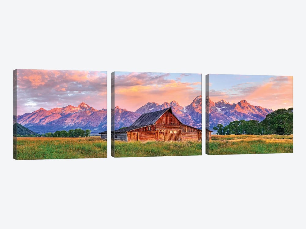 Grand Teton Morning Glow,Grand Teton National Park, Wyoming by Susanne Kremer 3-piece Art Print