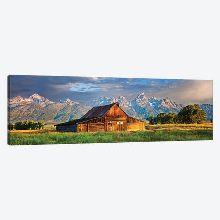 Grand Teton Panorama, Grand Teton National Park, Wyoming Canvas Print #SKR352} by Susanne Kremer Canvas Print