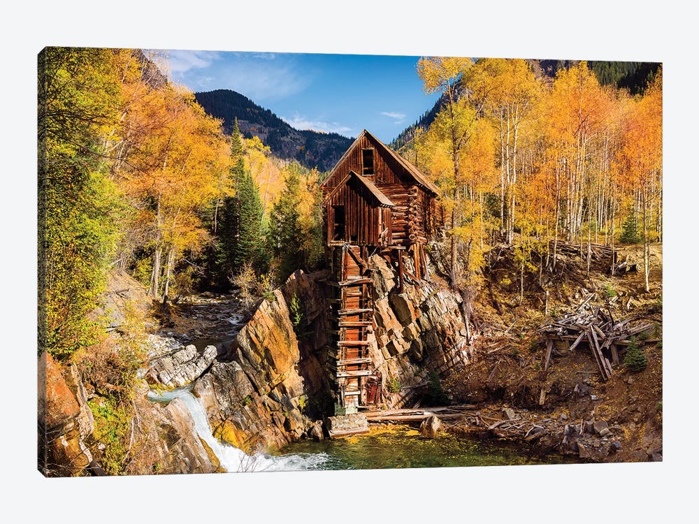 Old Mill In Autumn,Colorado by Susanne Kremer 1-piece Canvas Art Print