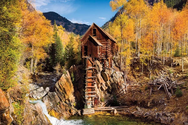 Dereliction: Old Mill In Autumn,Colorado by Susanne Kremer