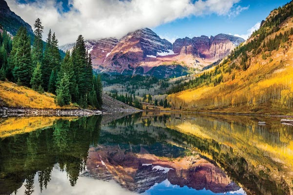 Large Photography - Canvas Prints: Maroon Bells, Colorado by Susanne Kremer