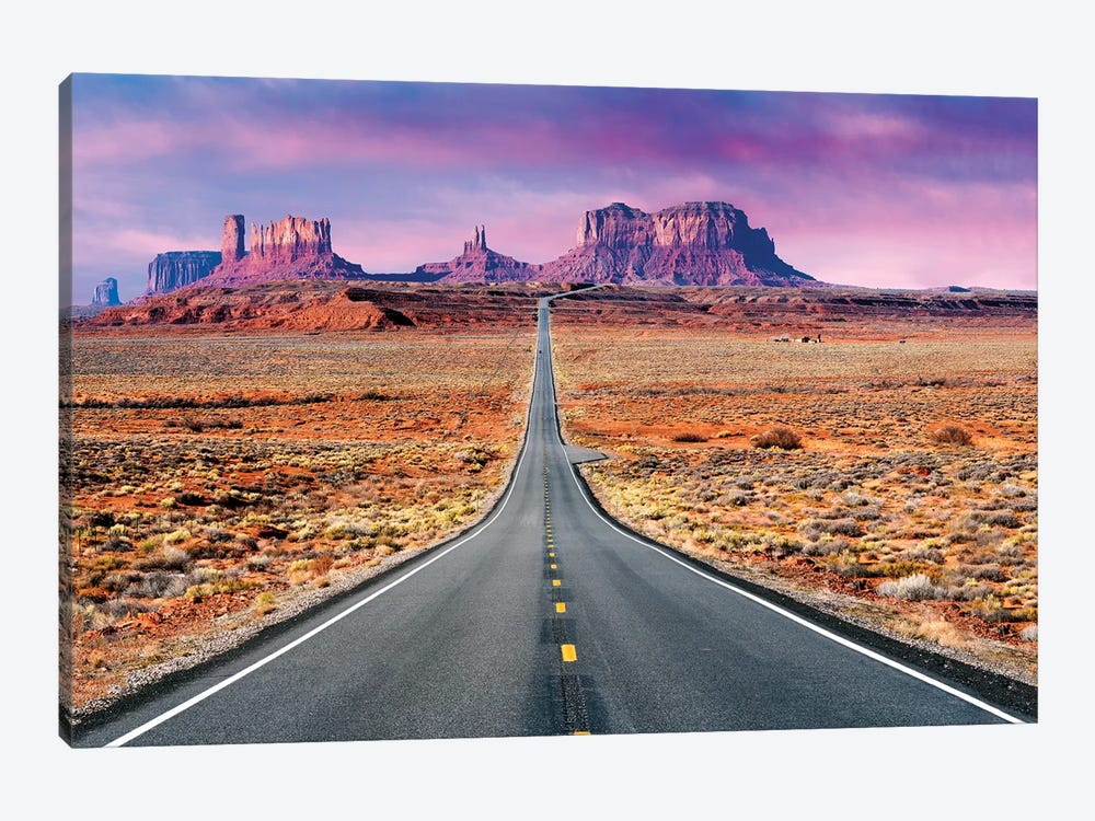 Road To Monument Valley, Sunset 1-piece Art Print