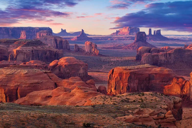 Hunts Mesa Monument Valley Sunset by Susanne Kremer wall art