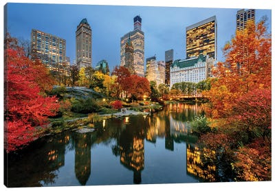 Central Park  Canvas Art Print - Autumn & Thanksgiving