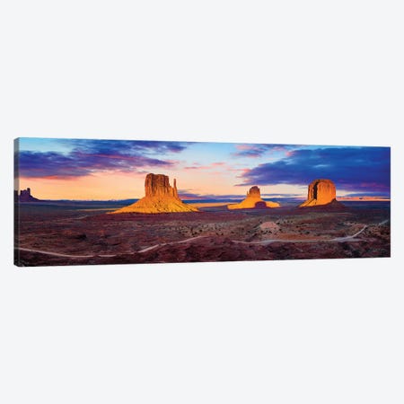 Sunset Monument Valley Canvas Print #SKR360} by Susanne Kremer Canvas Wall Art