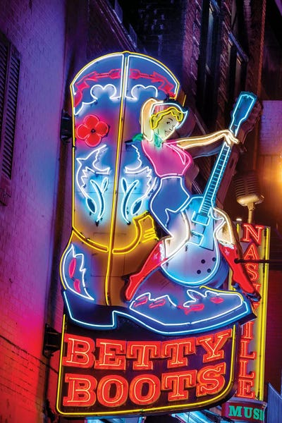 Tennessee: Nashville Broadway Neon Betty Boots by Susanne Kremer