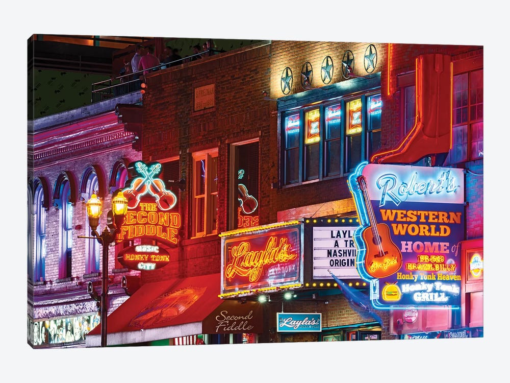 Nashville Neon Nights by Susanne Kremer 1-piece Canvas Art Print
