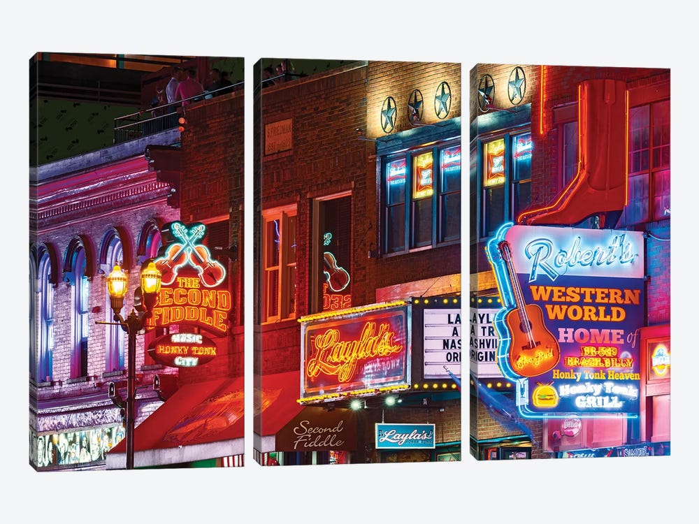 Nashville Neon Nights by Susanne Kremer 3-piece Art Print