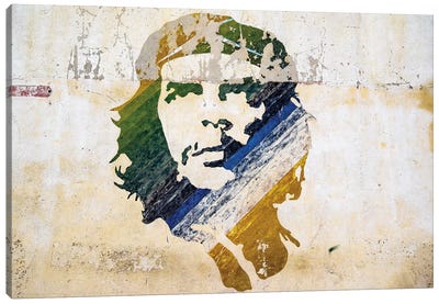 Che Wall Painting Old Havana  Canvas Art Print - Caribbean Art