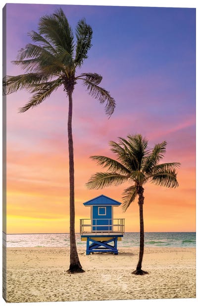 Summer Sunrise At The Beach Canvas Art Print - Florida Art