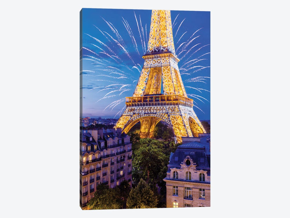 Eiffel Tower Sparkles by Susanne Kremer 1-piece Canvas Print