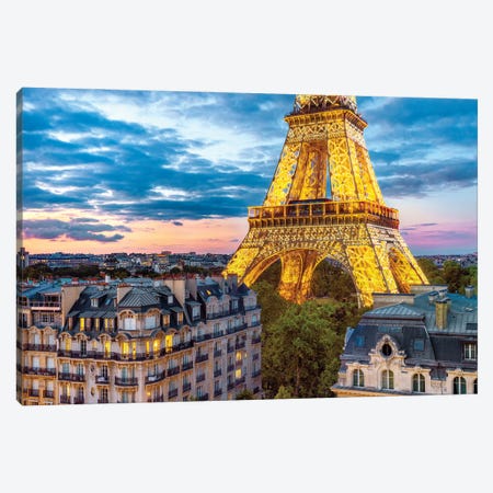 Best VIew In Town Eiffel Tower Paris Canvas Print #SKR403} by Susanne Kremer Canvas Print