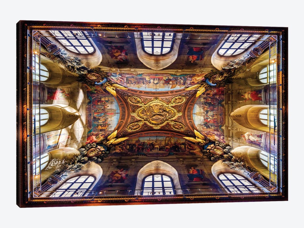 Look Above, Historic Ceiling Paris France by Susanne Kremer 1-piece Canvas Wall Art