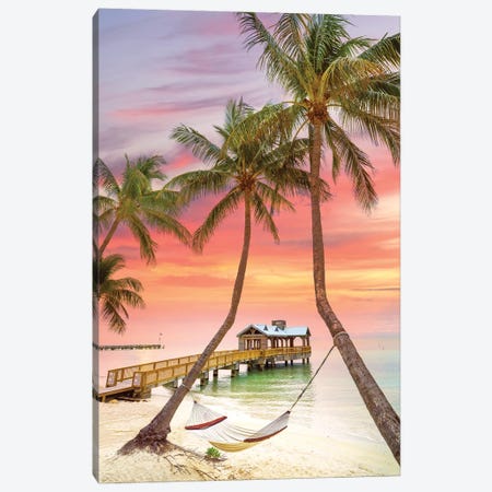Relaxing Tropical Sunrise,  Key West Florida Canvas Print #SKR419} by Susanne Kremer Canvas Artwork