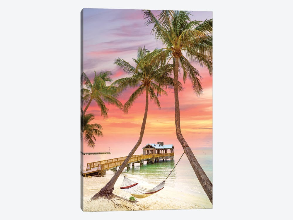 Relaxing Tropical Sunrise,  Key West Florida by Susanne Kremer 1-piece Canvas Artwork