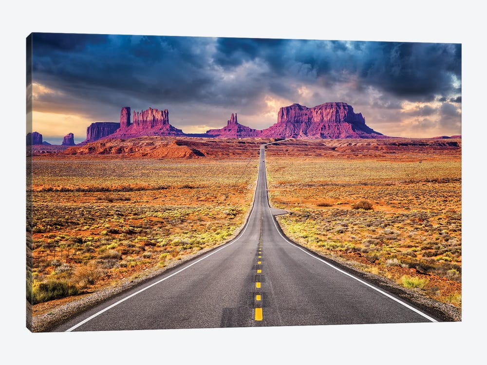 Road Trip I, Road To Monument Valley,Arizona by Susanne Kremer 1-piece Canvas Artwork
