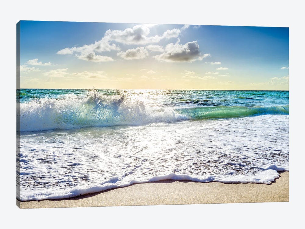 Rolling Beach Waves, South Florida by Susanne Kremer 1-piece Canvas Print