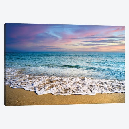 Romantic Beach Sunrise, South Florida Canvas Print #SKR430} by Susanne Kremer Canvas Artwork