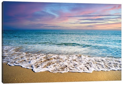 Romantic Beach Sunrise, South Florida Canvas Art Print - Lake & Ocean Sunrise & Sunset Art