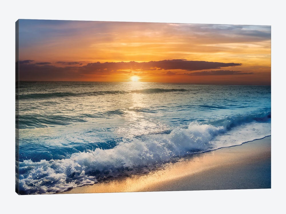 Beach Sunrise In South Florida by Susanne Kremer 1-piece Art Print
