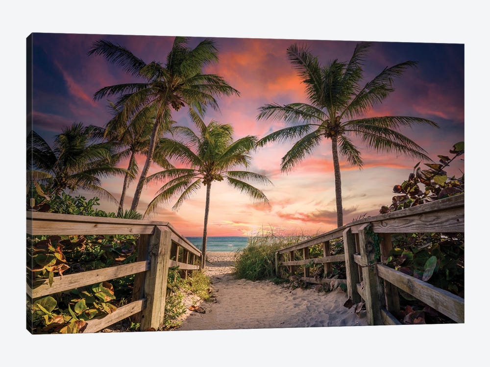 Beach Paradise South Florida by Susanne Kremer 1-piece Canvas Artwork