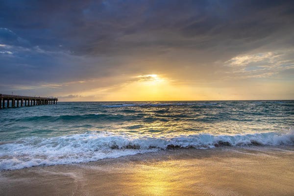 Florida: Serene Sunrise At The Beach, Miami,South Florida by Susanne Kremer