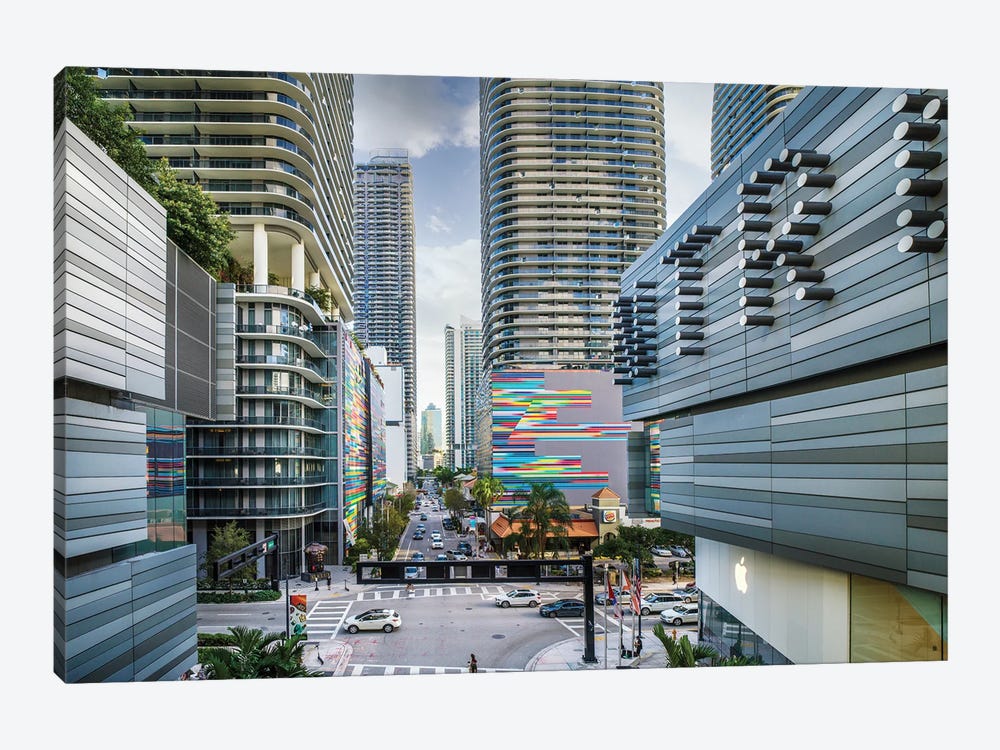 Downtown Miami Florida by Susanne Kremer 1-piece Canvas Art
