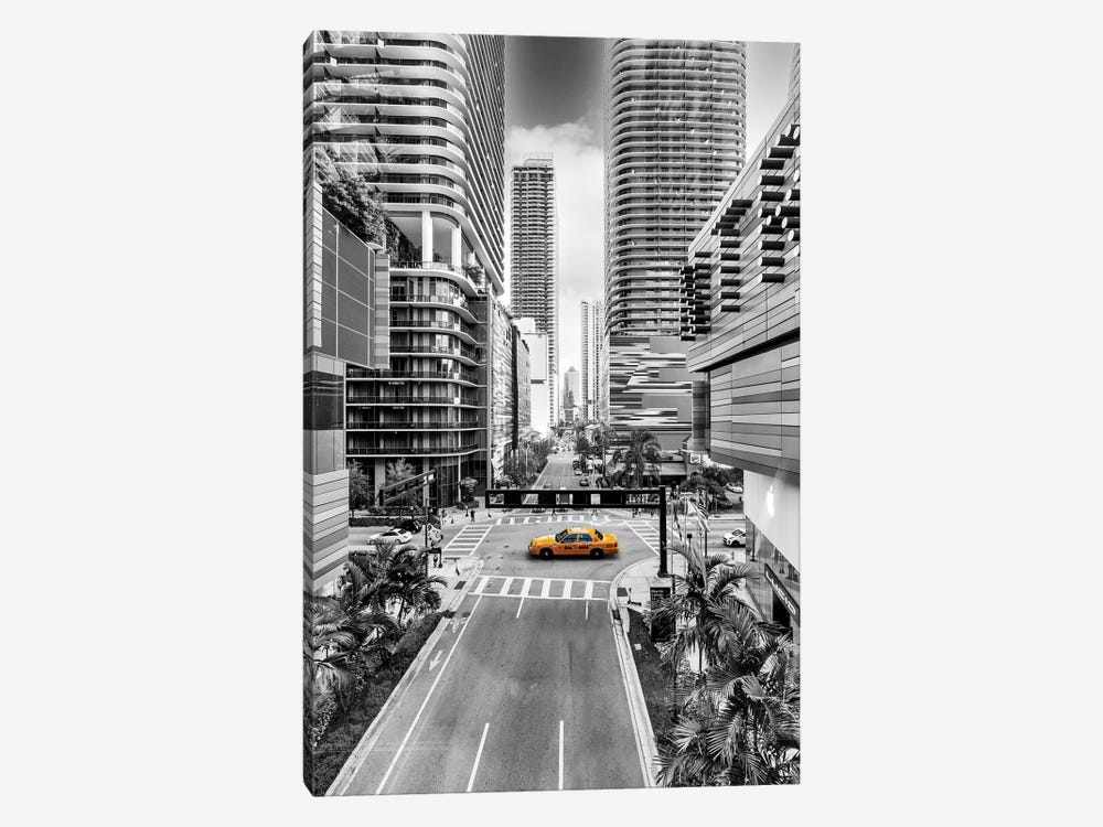 Sunshine Cab, Miami Downtown by Susanne Kremer 1-piece Canvas Print