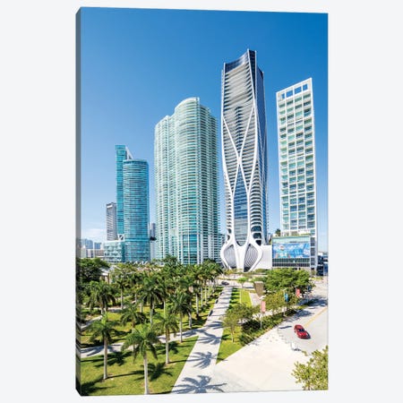 Miami Architecture High-Rise Modern Canvas Print #SKR477} by Susanne Kremer Art Print