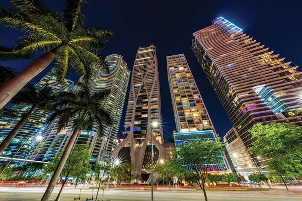 Florida: Miami Tropical Nights Downtown by Susanne Kremer