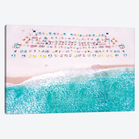 Life Is A Beach In Miami, Helicopter Views Canvas Print #SKR490} by Susanne Kremer Canvas Wall Art