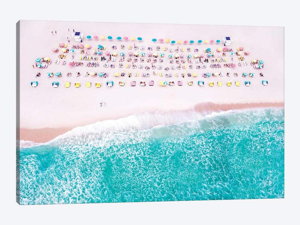 Life Is A Beach In Miami, Helicopter Views by Susanne Kremer 1-piece Canvas Print