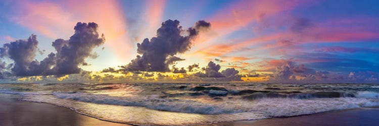 Before Sunrise Colors , Florida Beach Panoramic by Susanne Kremer wall art