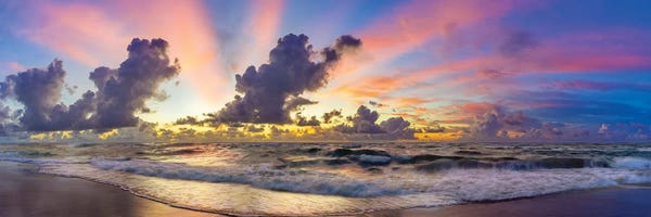 Florida: Before Sunrise Colors , Florida Beach Panoramic by Susanne Kremer